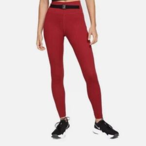 Nike One Luxe Buckle Women's Mid-Rise Leggings Size L Large